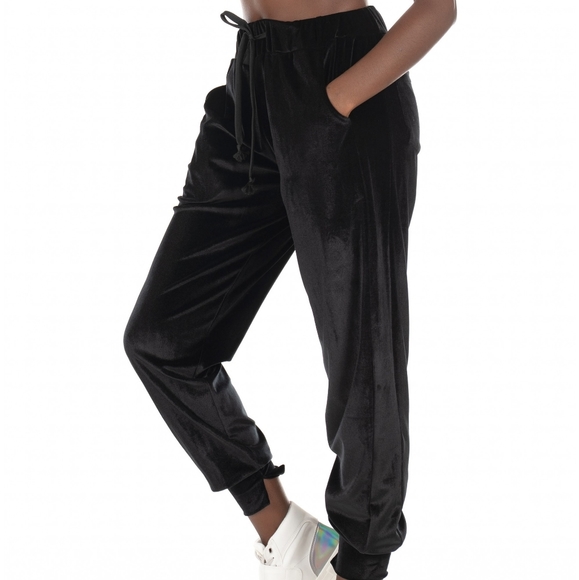Kendall & Kylie Pants - Kendall and Kylie Velvet Skinny Joggers Women's Size large NEW